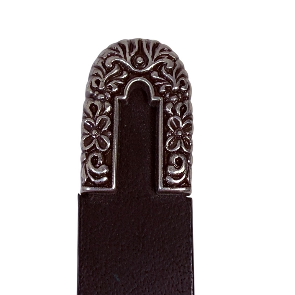 Chico's Small Black Leather Western Retro Style Cowgirl Women’s Belt - Picture 3 of 4
